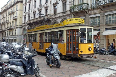 Старые трамваи в Милане