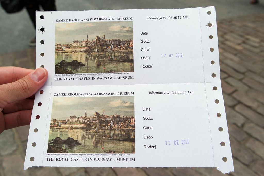Бесплатные билеты в Королевский дворец в Варшаве