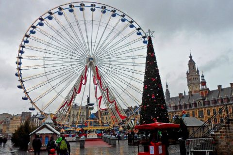 Город Лилль во Франции на Рождеством