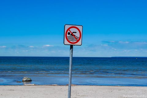 Запрет купаться на пляже в Таллине