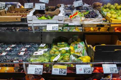 Цены в Праге на фрукты