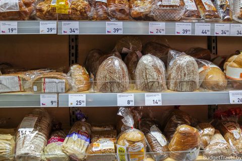 Цены в Праге на хлеб