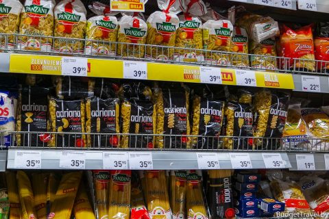 Цены в Праге на макароны