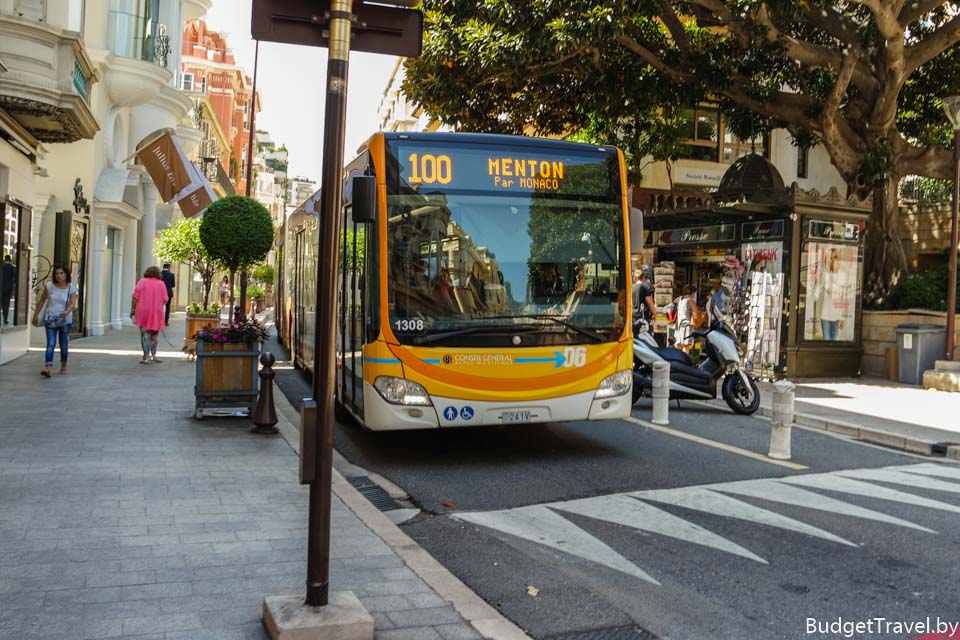 100 автобус Ницца-Монако-Ментон