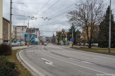 Кольцевая улица вокруг центра Ческе-Будеёвице
