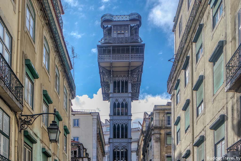 Достопримечательности Лиссабона - Лифт Санта Хуста
