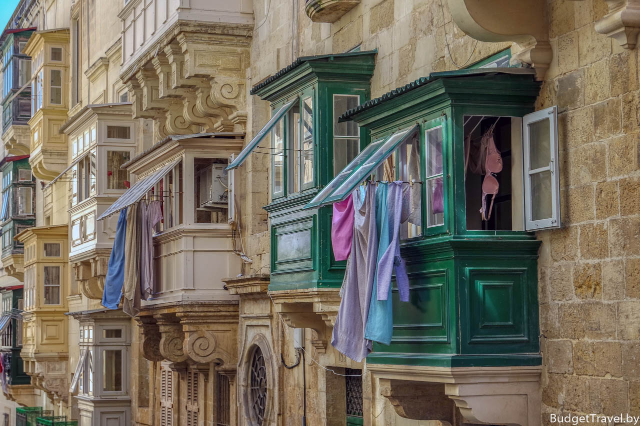 Балконы на улицах Валлетты