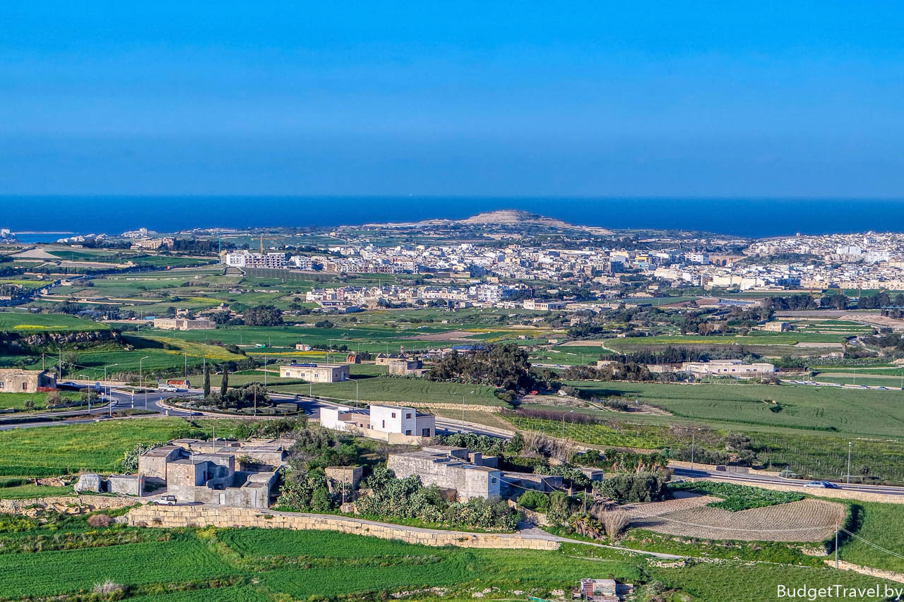 Панорама Мальты со стен Мдины