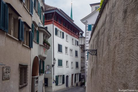 Улицы старого города в Цюрихе