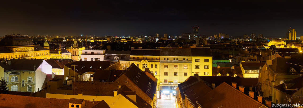 Ночная панорама Загреба