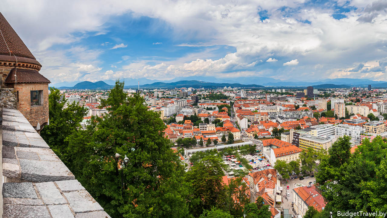 Панорама Любляны с замка